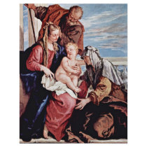 Holy Family With St. Anne By Ricci Sebastiano Full Color Flyer