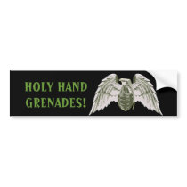 Holy Hand Grenades Bumper Sticker
