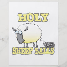 holy sheep balls funny unraveling yarn sheep flyers