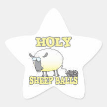 holy sheep balls funny unraveling yarn sheep stickers