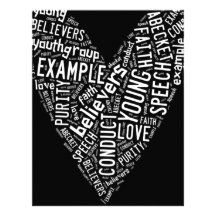 Holy Spirit Gear - White heart with black text Personalized Letterhead