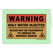 Holy Water Warning cards