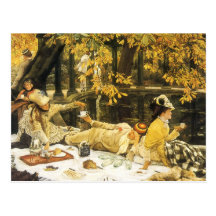 Holyday (The Picnic) by James Tissot Victorian Art Post Card