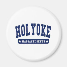 Holyoke Massachusetts College Style tee shirts Magnets
