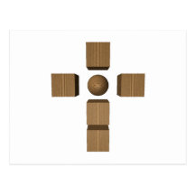 Holz Kreuz wood cross Postkarten
