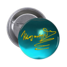 HOMAGE TO MOZART,blue aquamarine Pin