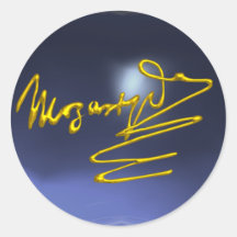 HOMAGE TO MOZART, blue  topaz Sticker