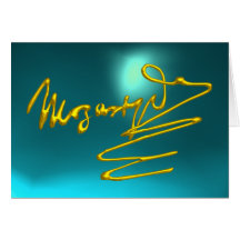 HOMAGE TO MOZART, Blue Turquase Aquamarine Cards
