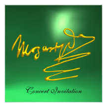 HOMAGE TO MOZART, GOLD  GREEN CONCERT ANNOUNCEMENT