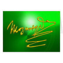 HOMAGE TO MOZART, Green Emerald Card