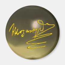 HOMAGE TO MOZART,grey agate Fridge Magnet