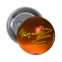 HOMAGE TO MOZART,orange yellow agate Button
