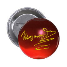 HOMAGE TO MOZART, red ruby Buttons