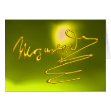 HOMAGE TO MOZART, Yellow Topaz Greeting Card