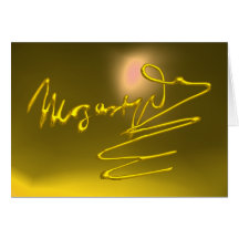 HOMAGE TO MOZART, Yellow Topaz Greeting Cards