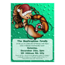 Homard Claus, invitation de fête de Noël