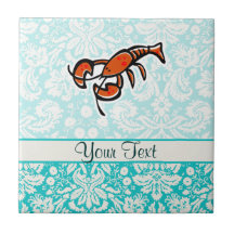 Homard ; Mignon Carreaux En Céramique
