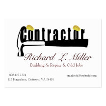 Home Builder Contractor Repair Man Business Card Templates