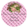 Home Canning Labels -- with Pink Roses Round Sticker