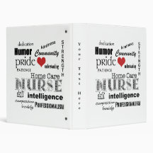 Home Care Nurse Pride-Attributes/White+Red Heart Binder