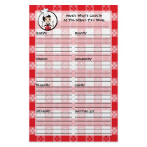 Home Cookin' Custom Menu Planner