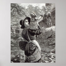 Home from Market, from 'Leisure Hour', 1888 Poster