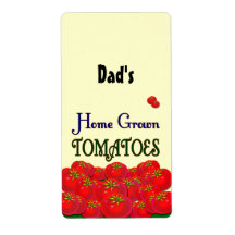 Home Grown Tomatoes Custom Label