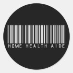 Home Health Aide Bar Code Round Stickers