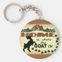 HOME IS WHERE THE GOAT IS KEY CHAINS