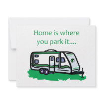 Home is where you park it. personalized invites