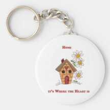 Home it's Where the Heart is Keychains