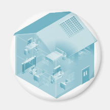 Home Local Area Network House Magnets