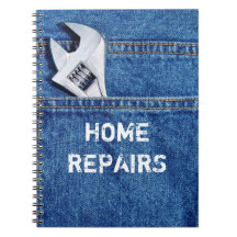 Home Repair Log Notebook