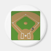 Home Run Fridge Magnet
