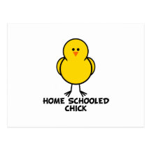 Home Schooled Chick Post Card