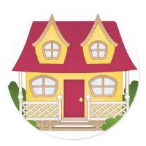 Home Sweet Home - Daytime Round Stickers