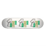home sweet home home plate baseball design custom skate board