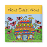 Home Sweet Home Pysanka House Fridge Magnet