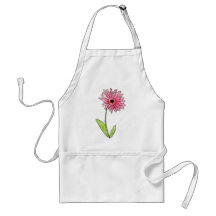 Homeberries Pink Gerber Daisy Apron