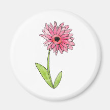 Homeberries Pink Gerber Daisy Magnet