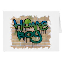 homeboy graffiti  design greeting card