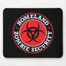 Homeland Zombie Security - Red B Mouse Pads