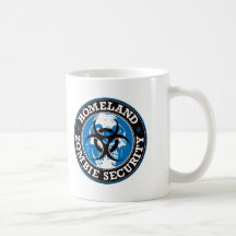 Homeland Zombie Security Skull - Blue Coffee Mug