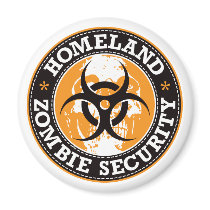 Homeland Zombie Security Skull - Orange