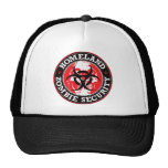 Homeland Zombie Security Skull - Red Hats