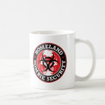 Homeland Zombie Security Skull - Red Mugs