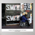 Homeless Person and Movie Posters, San Francisco posters