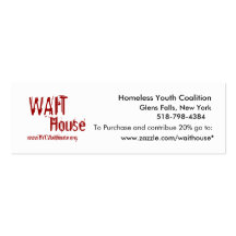 Homeless Youth Coalition, Glens Falls, New York... Business Card Templates