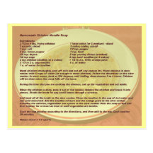 Homemade Chicken Noodle Soup Recipe Postcard