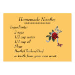 Homemade Noodles Recipe Card business cards